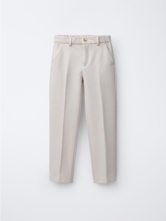 Zara Pants - Zara Women's Cream Straight-Leg Trousers